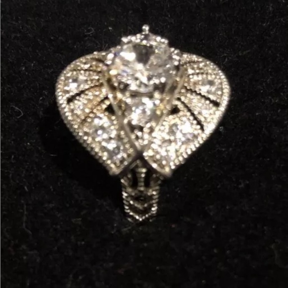 Rarities by Carol Brodie HSN Simulated Diamond Ring 7 & 8 Cubic Zirconia - Picture 6 of 10